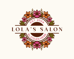 Stylish Floral Salon logo design