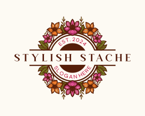 Stylish Floral Salon logo design