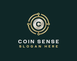 Cryptocurrency Finance Payment logo design