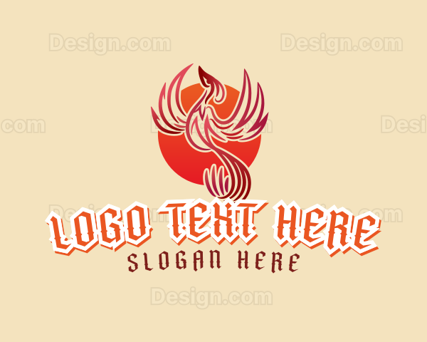 Mythical Phoenix Bird Logo