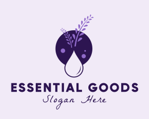 Lavender Essential Oil logo design