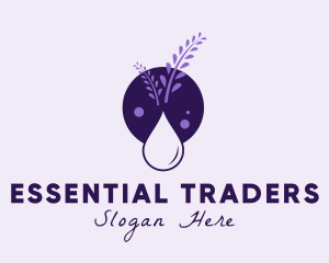 Lavender Essential Oil logo design