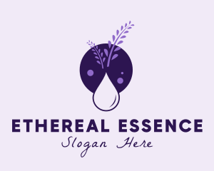 Lavender Essential Oil logo design