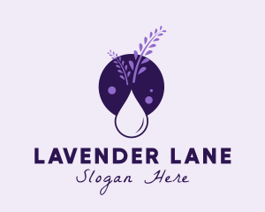 Lavender Essential Oil logo design