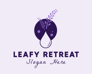 Lavender Essential Oil logo design