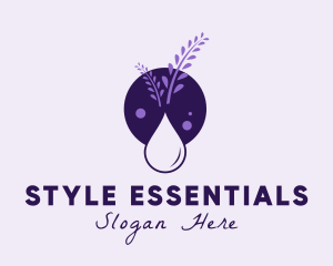 Lavender Essential Oil logo design