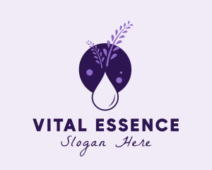 Lavender Essential Oil logo design