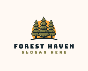 Pine Tree Forest logo design