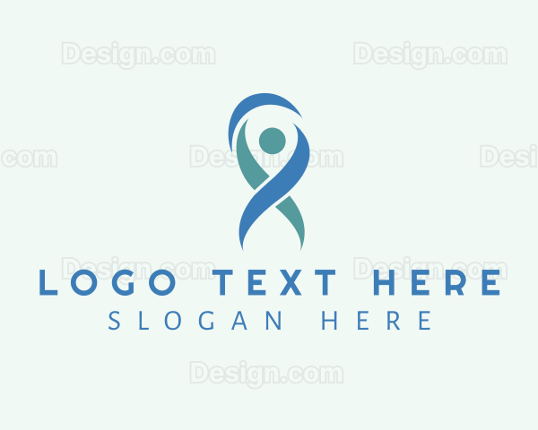 Abstract Person Ribbon Logo