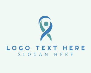 Doctor - Abstract Person Ribbon logo design