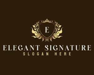 Elegant Shield Crown logo design