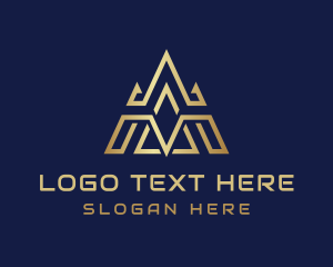 Pyramid Triangle Letter A logo