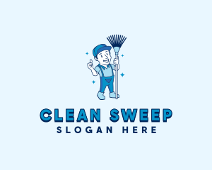 Housekeeper Cleaning Janitor logo design