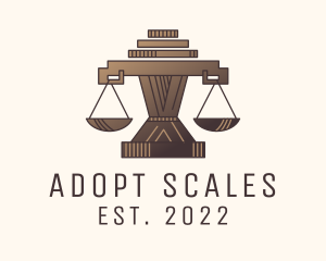 Ancient Justice Scale logo design