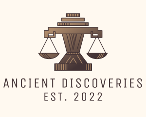 Ancient Justice Scale logo design