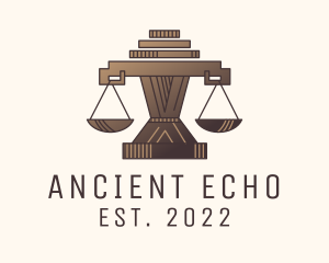 Ancient Justice Scale logo design