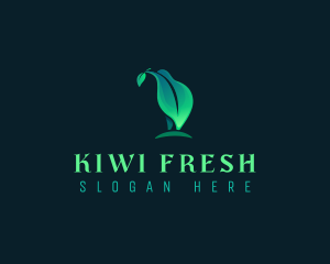 Bird Kiwi Leaf logo