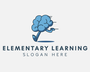 Running Brain Learning  logo design