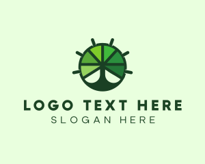 Green Steering Wheel Tree logo