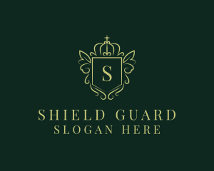 Shield Crown Ornament logo design