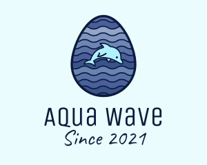 Dolphin Fish Egg logo design