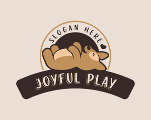 Dog Puppy Playing logo