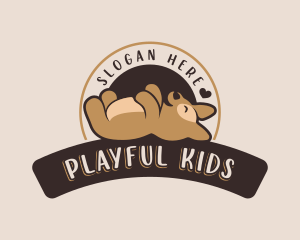 Dog Puppy Playing logo design