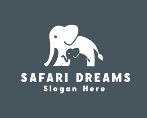 Elephant Wild Safari logo design