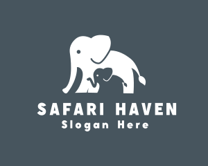 Elephant Wild Safari logo design