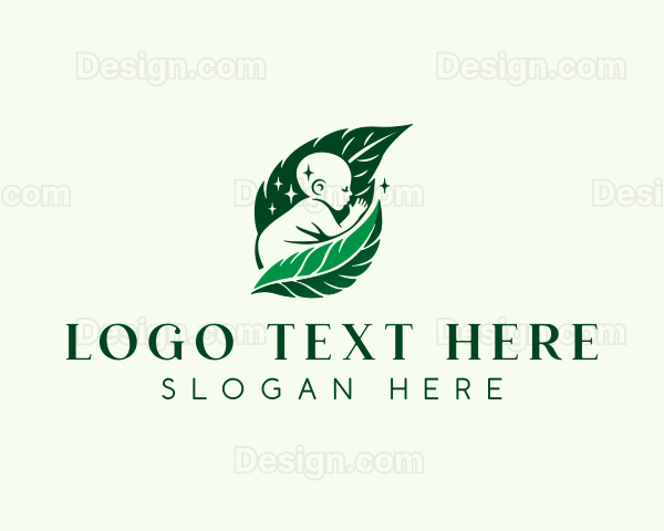 Newborn Baby Leaf Logo