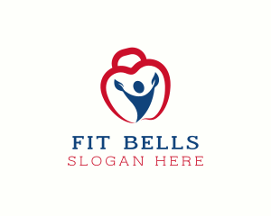 Kettlebell Apple Fitness logo design