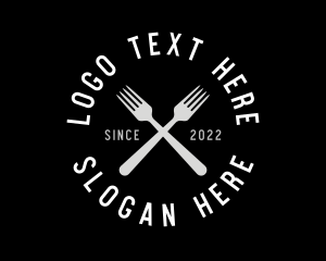 Dinner - Food Kitchen Fork logo design