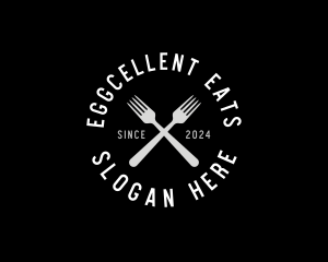 Food Kitchen Fork logo design