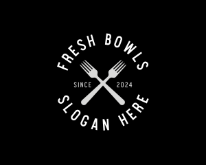 Food Kitchen Fork logo design