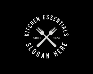 Food Kitchen Fork logo design