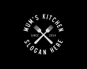 Food Kitchen Fork logo design