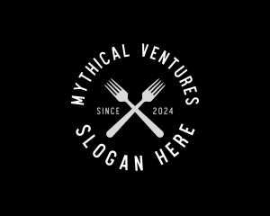 Food Kitchen Fork logo design