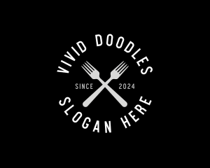 Food Kitchen Fork logo design