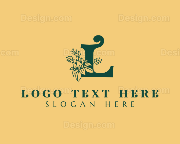 Beauty Floral Business Letter L Logo