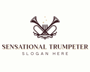 Trumpet Concert Musician logo design