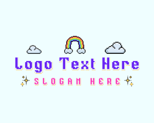 Pixelated Rainbow Sky logo