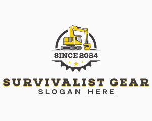 Mechanical Builder Excavator  logo design