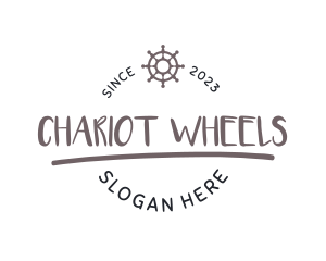 Boat Wheel Wordmark logo design