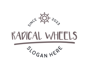 Boat Wheel Wordmark logo design