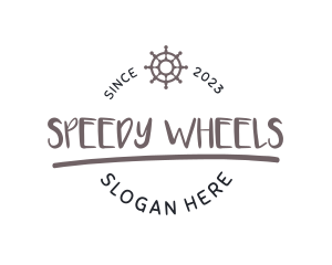 Boat Wheel Wordmark logo design