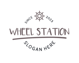 Boat Wheel Wordmark logo