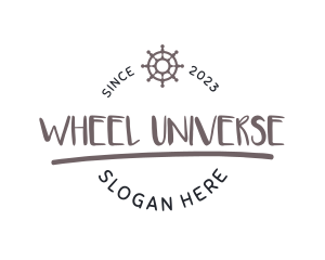 Boat Wheel Wordmark logo design