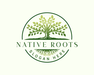 Elegant Tree Roots logo design