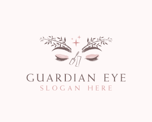 Eyelashes Mascara Beauty logo design