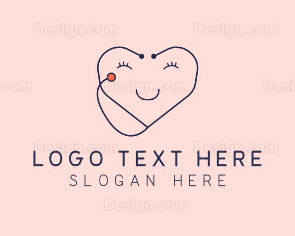 Medical Heart Stethoscope Logo